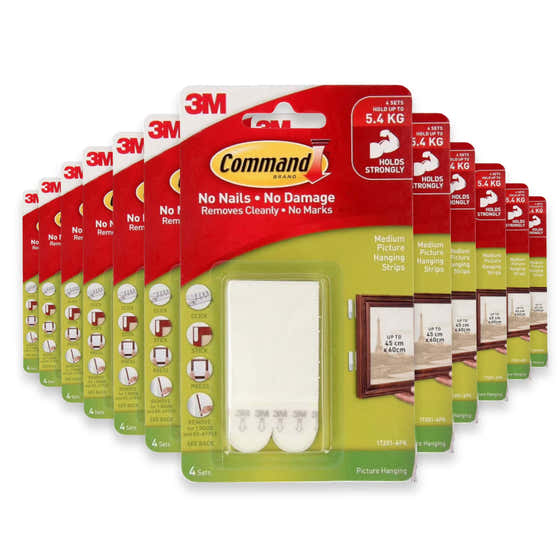 Command White Medium Picture Hanging Strips 4 Pairs - 24 Pack | 3M - New Arrivals