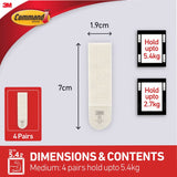Command White Medium Picture Hanging Strips 4 Pairs - 24 Pack