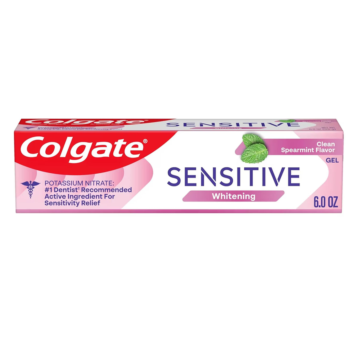 Colgate Sensitive Maximum Strength Whitening Toothpaste Spearmint Gel - 6 oz - 24 Pack