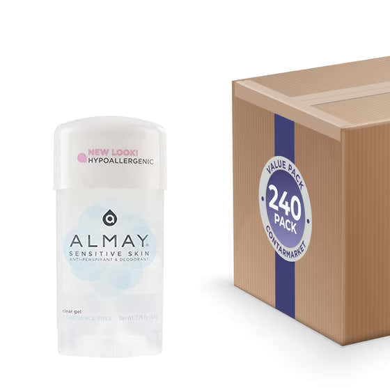 Almay - Anti-Perspirant &amp; Deodorant, Clear Gel, Fragrance Free - 2.25 Oz - 240 Pack | Almay - Volume Discount