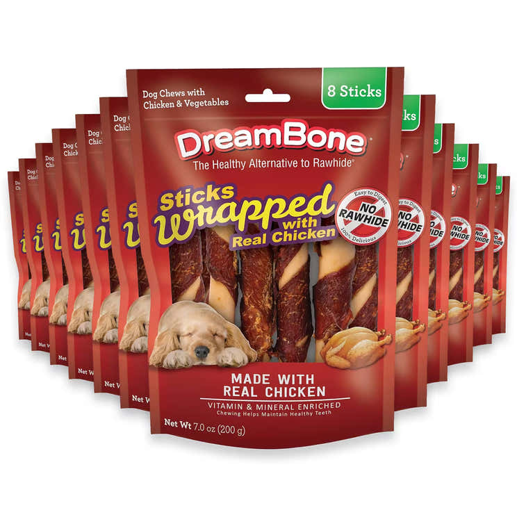 DreamBone Large Chicken Dog Treats 8 Pack - 24 Pack | DreamBone - Pre Order