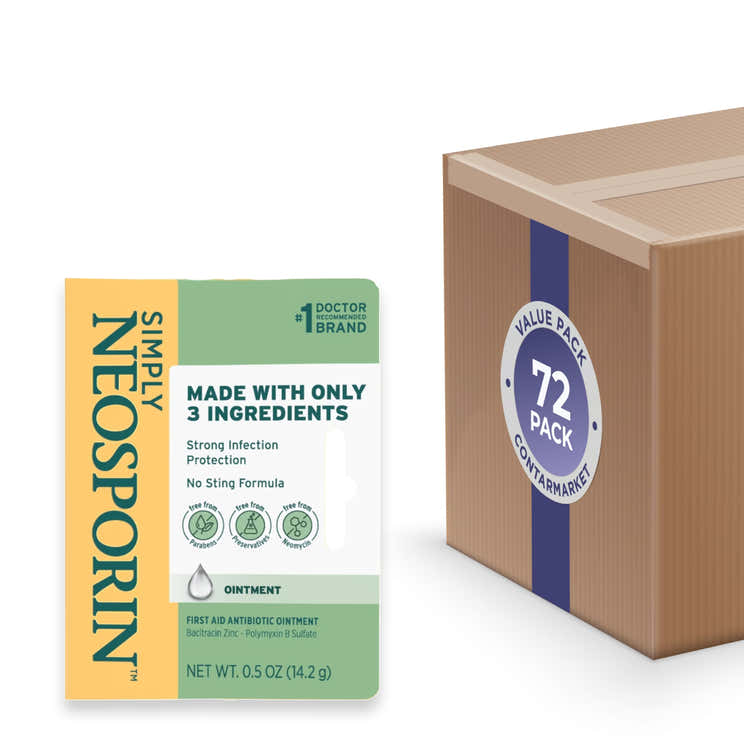 Neosporin - Simply First Aid Antibiotic Ointment and Wound Care Treatment 0.5 oz - 72 Pack | Neosporin - Pre Order