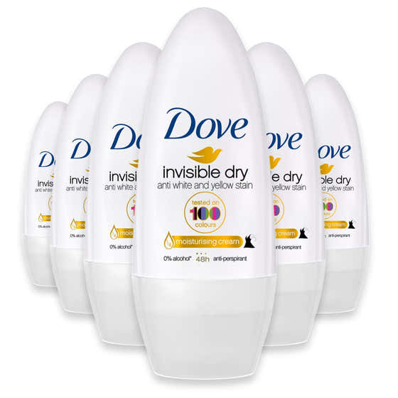 Dove Invisible Dry Antiperspirant Deodorant Roll-On, 40 ml – 6 Pack | Dove - Imported