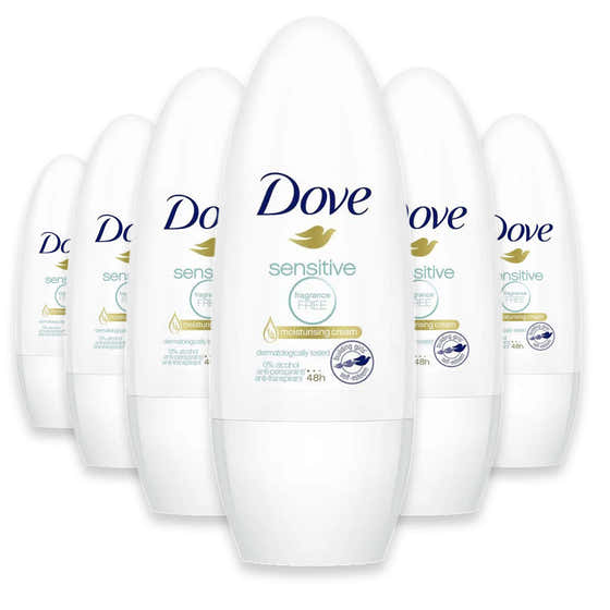 Dove Antiperspirant Deodorant Roll-On, Sensitive 40 ml – 6 Pack | Dove - Imported