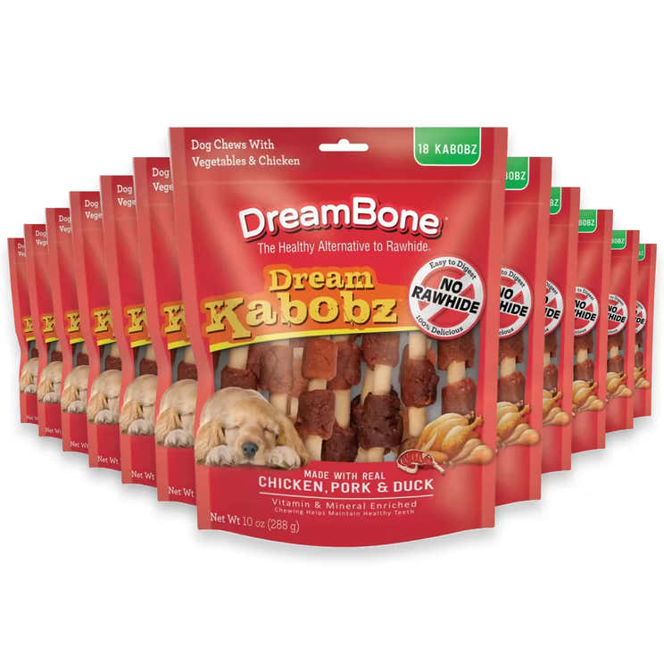 DreamBone Kabobz Dog Treats – 18 Count – 24 Pack | DreamBone - Pre Order
