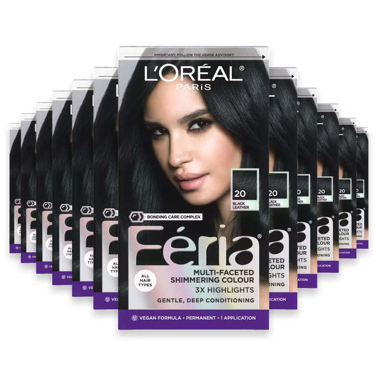 L’Oréal Paris Feria Permanent Hair Color – #20 Black Leather – 12 Pack | L'oreal - Pre Order