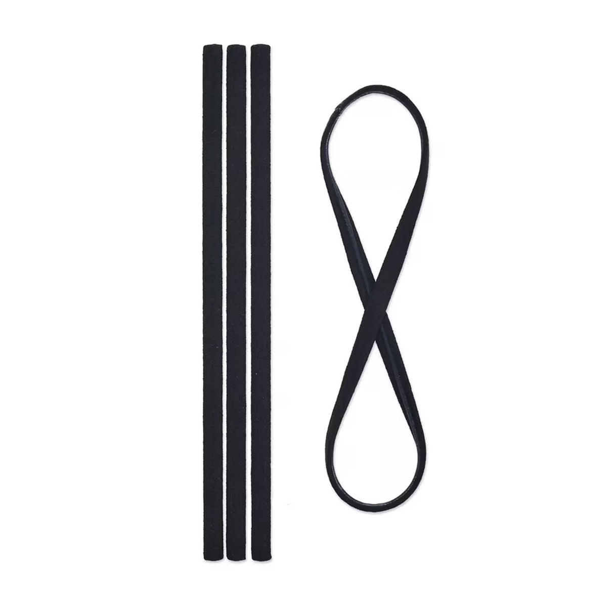 Scünci No-Slip Grip Skinny Headwraps Black 4 CT - 48 Pack