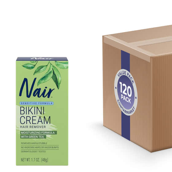 Nair - Hair Remover Sensitive Formula Bikini Cream Hair Removal - 1.7 Oz - 120 Volume Pack | Nair - Nair