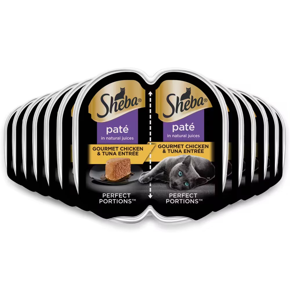 Sheba Perfect Portions Wet Cat Food Chicken & Tuna Entrée – 2.6 oz – 24 Pack
