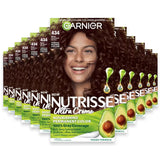 Garnier Nutrisse Ultra Crème Permanent Hair Color Kit, #434 Deep Chestnut Brown - 12 Pack