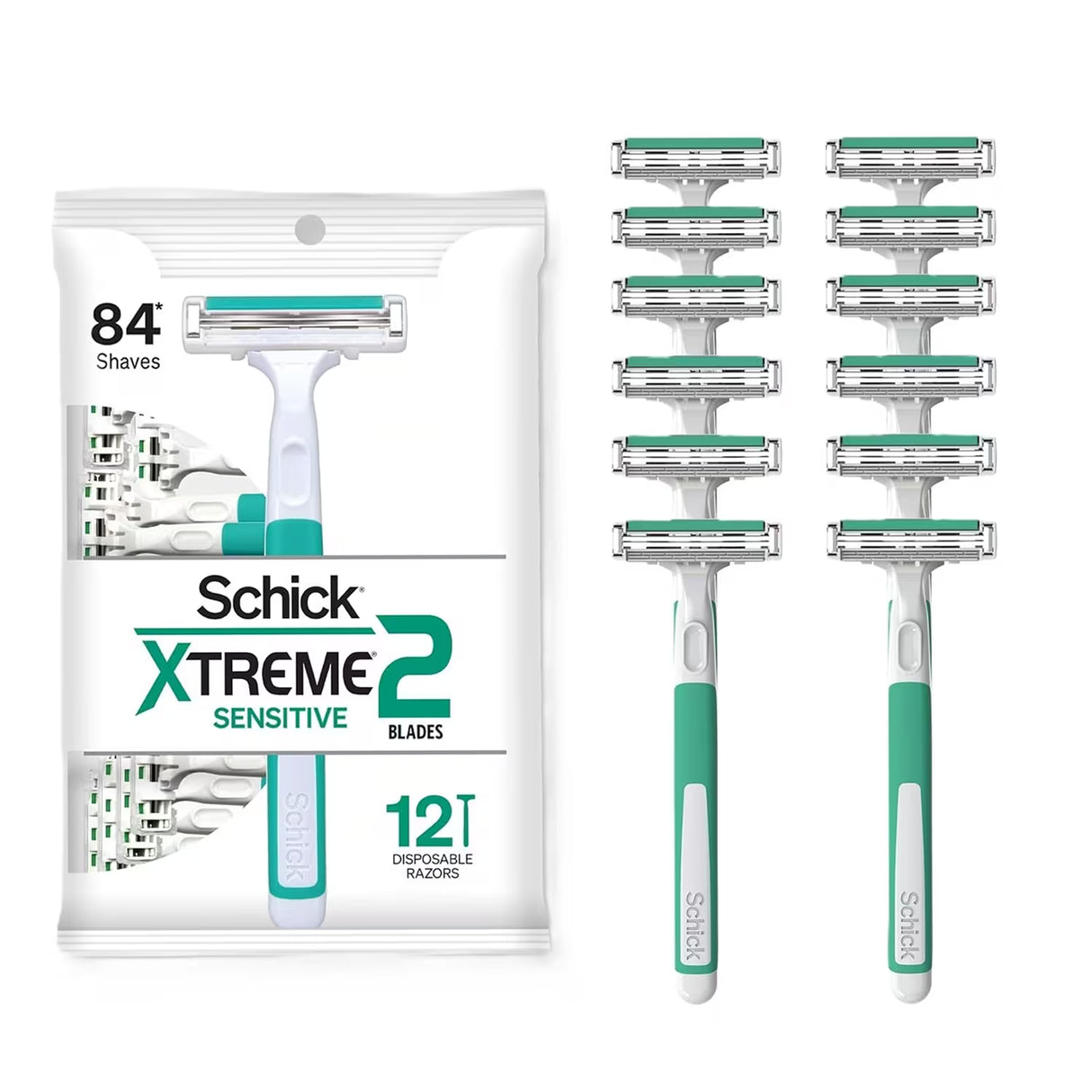 Schick Xtreme 2 Men’s Disposable Razors - 12 Ct - 36 Pack