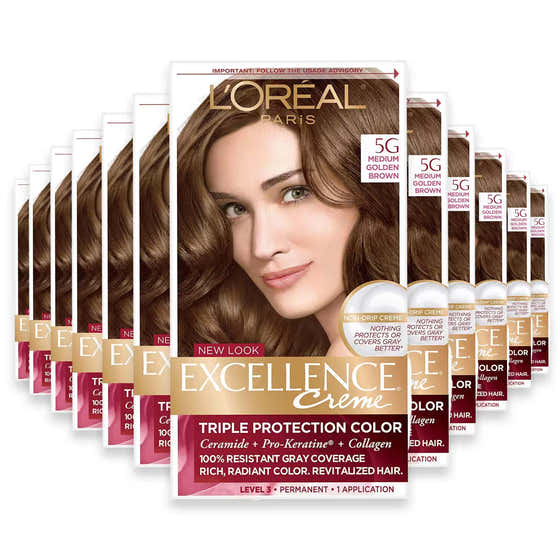 L'Oréal Paris Excellence Crème 5G Medium Golden Brown Permanent Hair Color Kit - 12 Pack | L'oreal - Personal Care