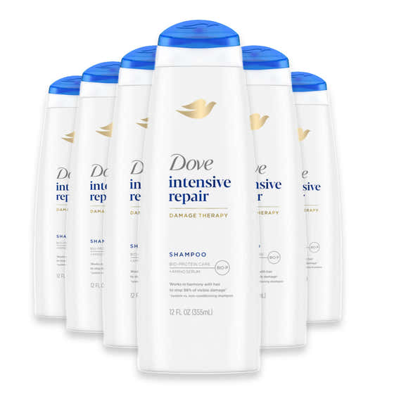 Dove - Shampoo Intensive Repair Damage Therapy - 12 Oz - 6 Pack | Dove - Shampoo and Conditioner Wholesale