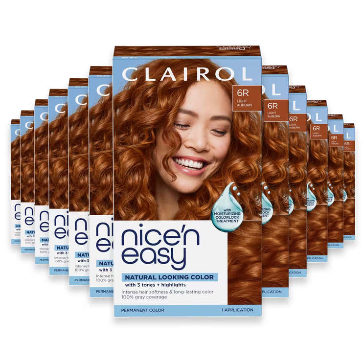 Clairol Nice'n Easy 6R Light Auburn Permanent Hair Color Kit - 12 Pack | Clairol - Pre Order