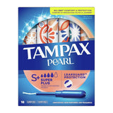 Tampax Pearl Tampons Super Plus, Unscented - 18 Ct - 12 Pack