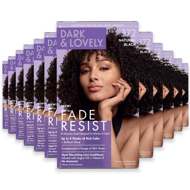 Dark &amp; Lovely Hair Color, #372 Natural Black Hair Color - 12 Pack | Dark and Lovely - Wholesale