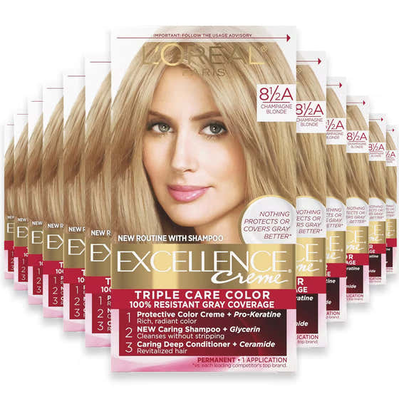 L’Oréal Excellence Creme Hair Color, 8.5A Medium Light Blonde - 12 Pack | L'oreal - Hair Color