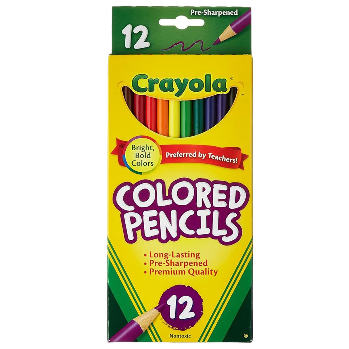 Crayola Bright Colored Pencils 12 Count Pre-Sharpened - 48 Pack