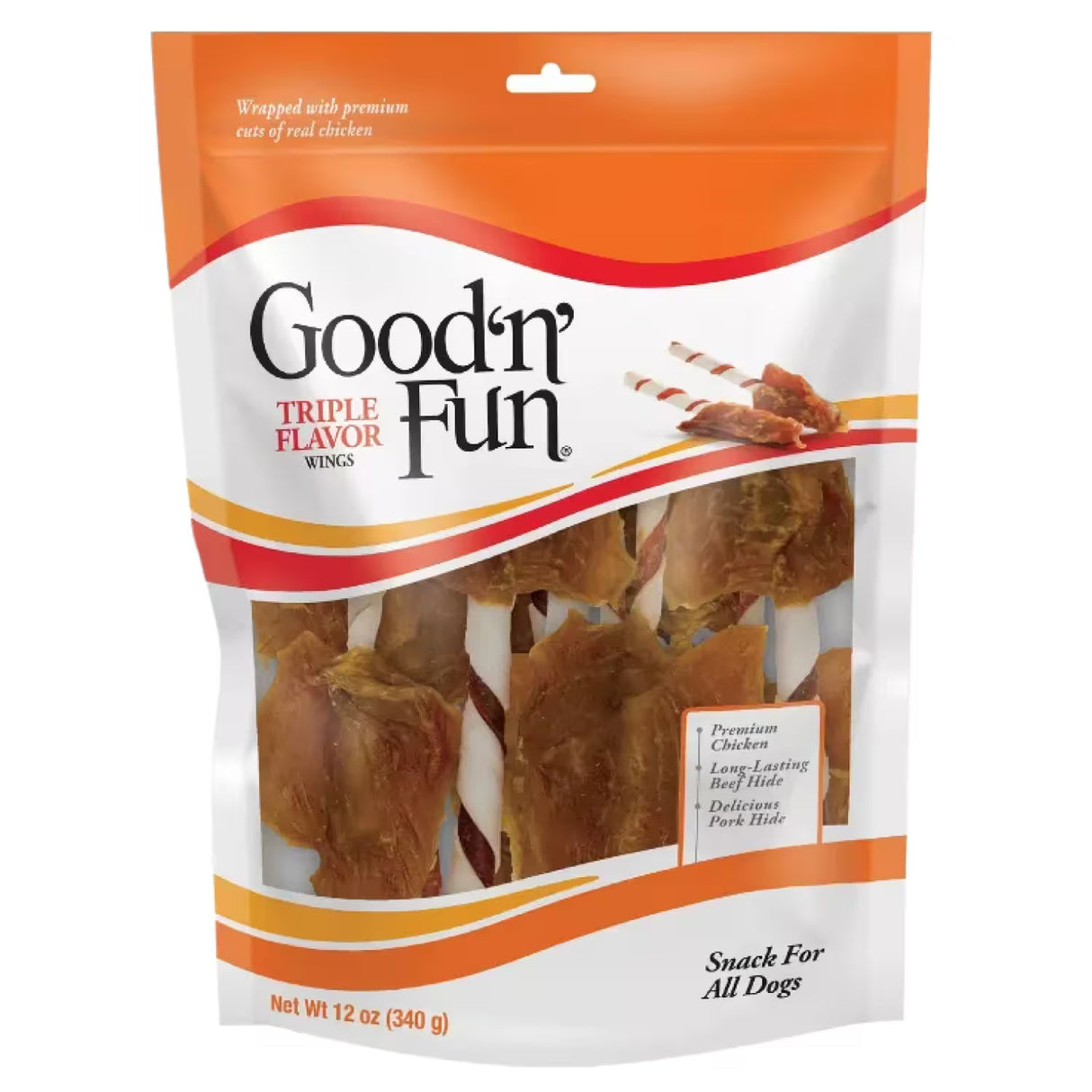 Good & Fun Pork, Beef & Chicken Wings – 12 oz – 12 Pack