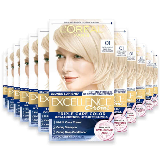 L’Oréal Excellence Creme Hair Color Kit, 01X Extra Light Ash Blonde - 12 Pack | L'oreal - Hair Color