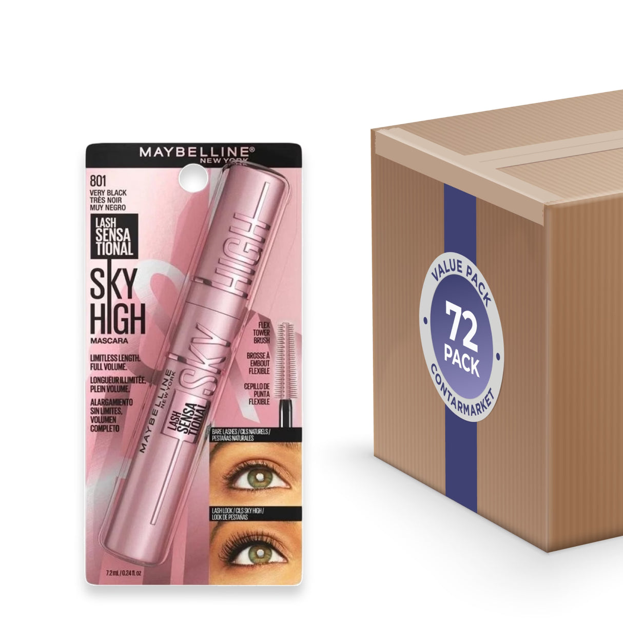 Maybelline Lash Sensational Sky High Very Black - 72 Pack