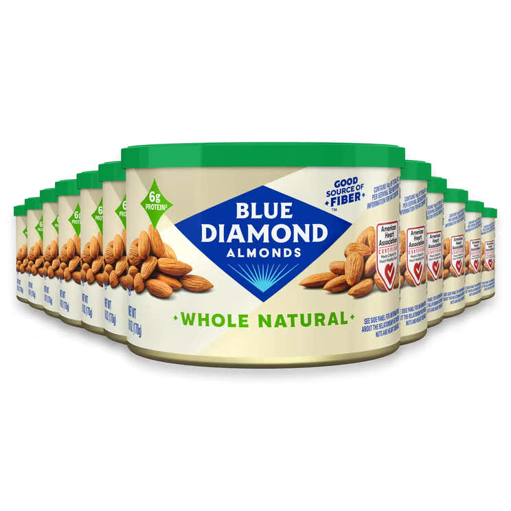 Blue Diamond Whole Natural Almonds 6 oz - 12 Pack | Blue Diamond - Pre Order