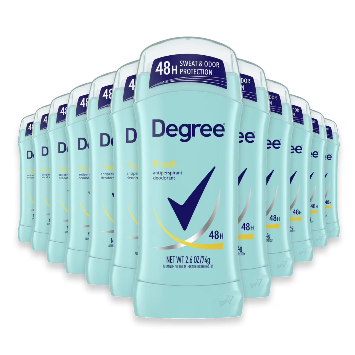 Degree Women Antiperspirant Deodorant Stick 2.6 oz - Fresh Energy - 12 Pack
