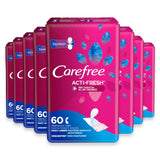 Carefree Thin Unscented To Go Panty Liners - 60 Ct - 8 Pack