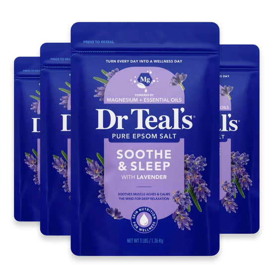 Dr Teal’s Lavender Epsom Salt - 3lb - 4 Pack | Dr Teals - Personal Care