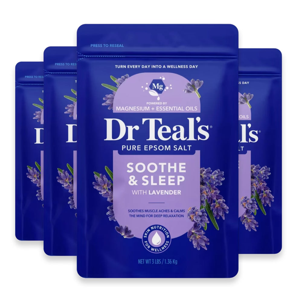 Dr Teal’s Lavender Epsom Salt - 3lb - 4 Pack