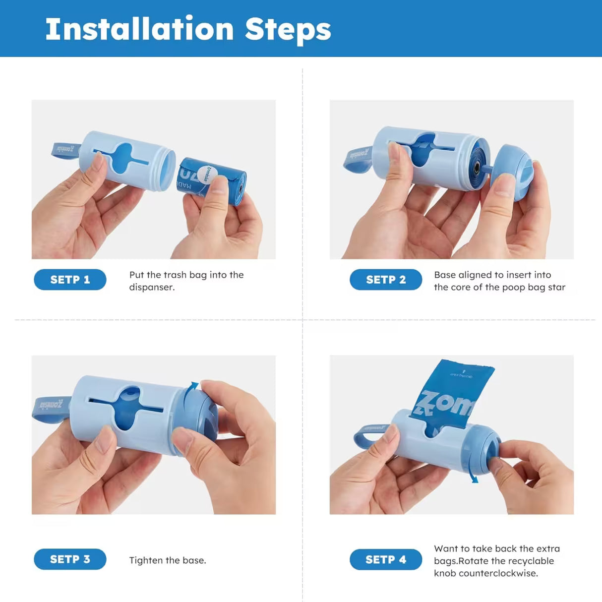 Zomisia Lavender Scented Dog Poop Bags, 18 Rolls - 270 Bags