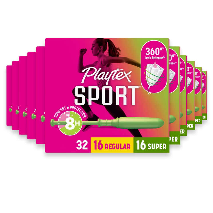 Playtex Sport Tampons Regular/Super Absorbency – 32 Count – 12 Pack | Playtex - Pre Order