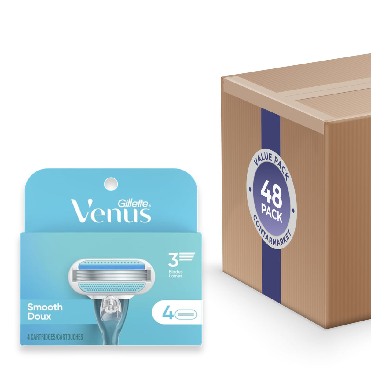 Gillette Venus Razor Cartridges - 4ct - 48 Pack