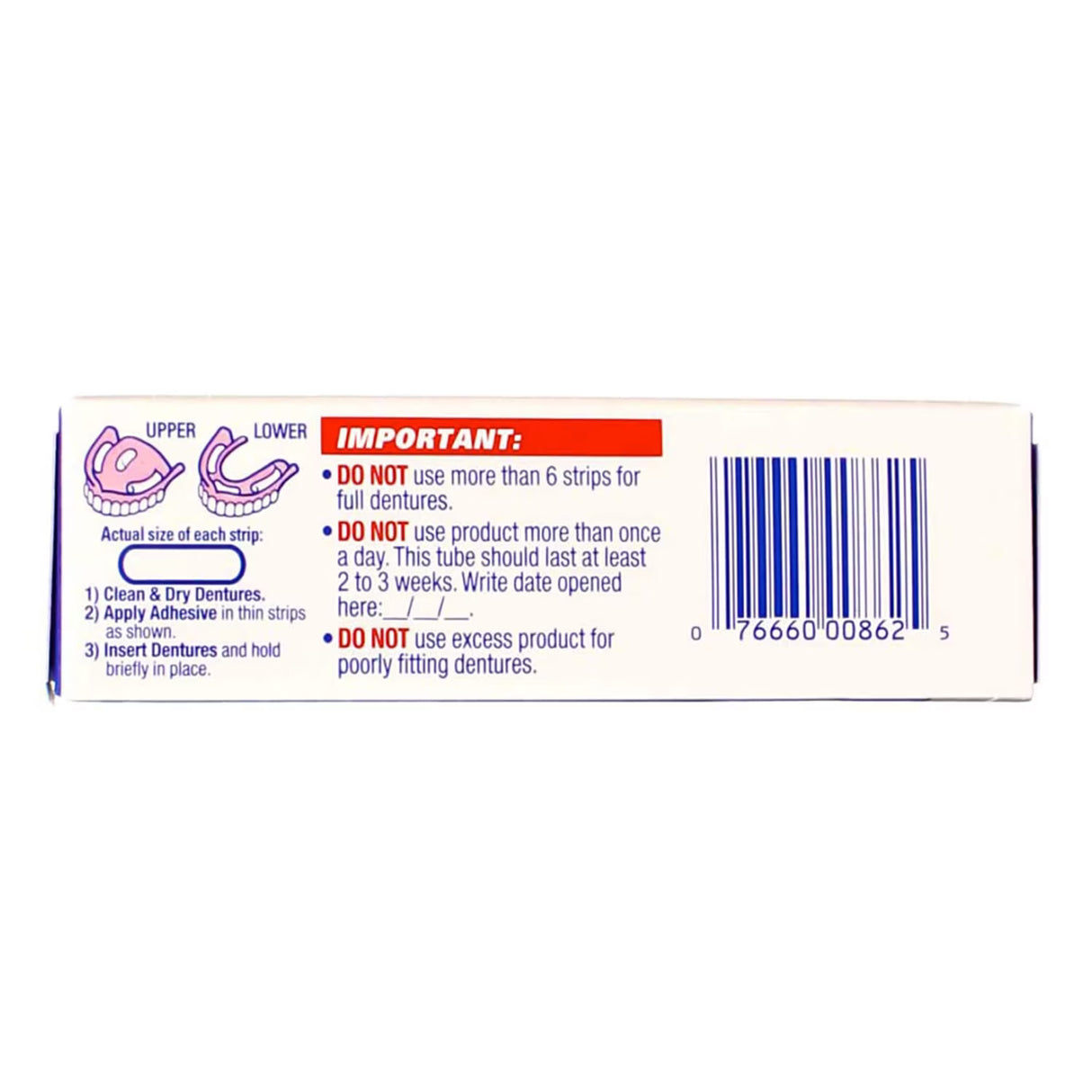 Fixodent Denture Adhesive Cream Travel Size, 0.75 oz - 24 Pack