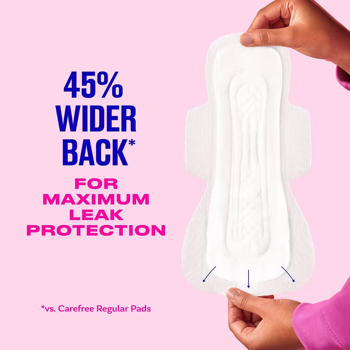 Carefree Maxi Super/Long Pads with Wings – 28 Pads – 4 Pack