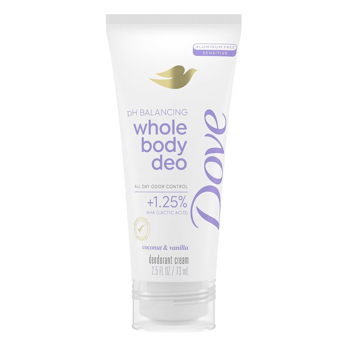 Dove Whole Body Deodorant Coconut Vanilla, 2.5 oz - 12 Pack