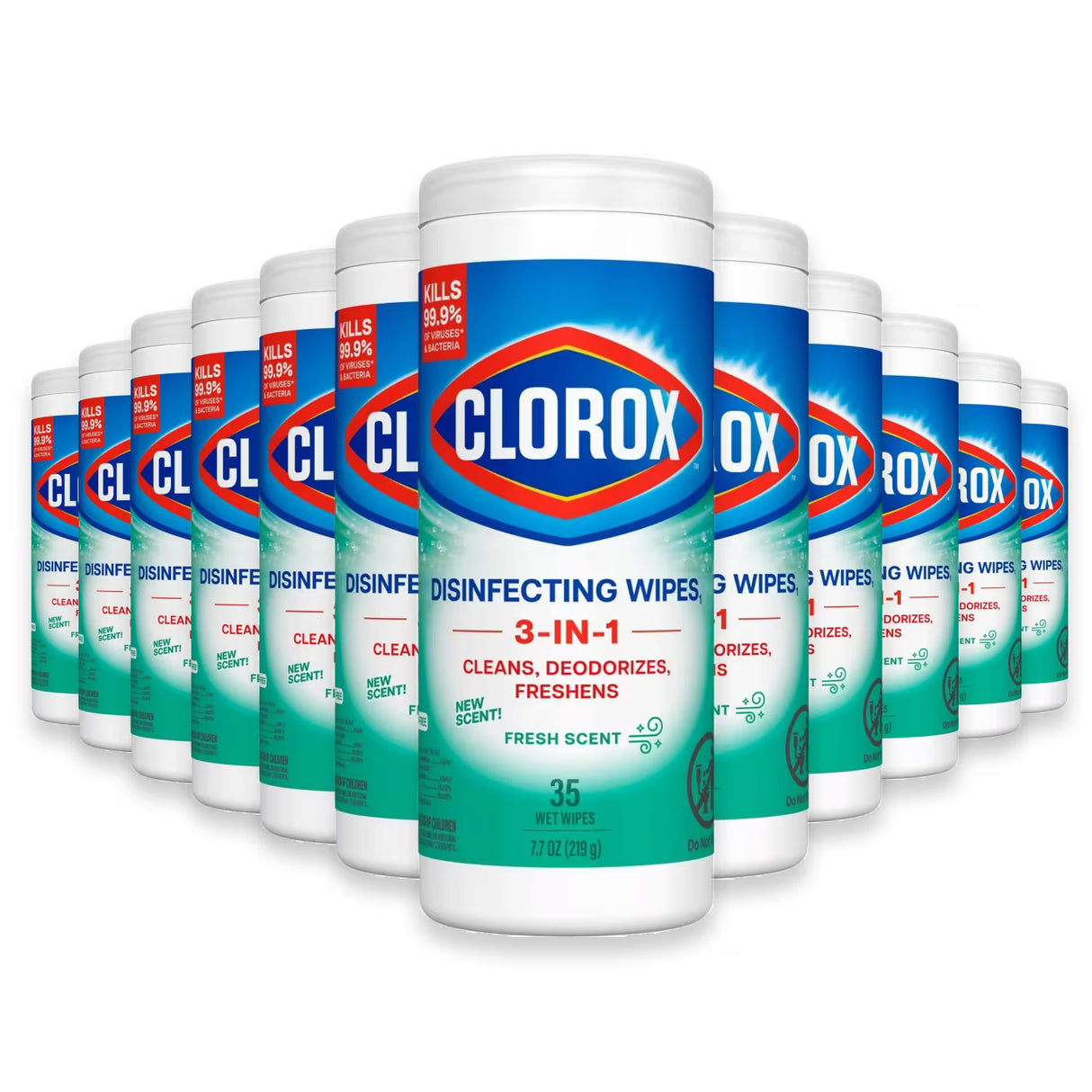 Clorox Disinfecting Cleaning Wipes, Fresh Scent - 35 Ct – 12 Pack