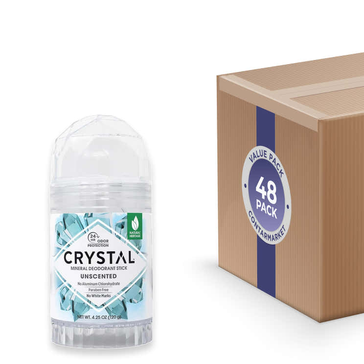 Crystal Body Deodorant Stick Unscented 4.25oz - 48 Pack | Crystal - Pre Order