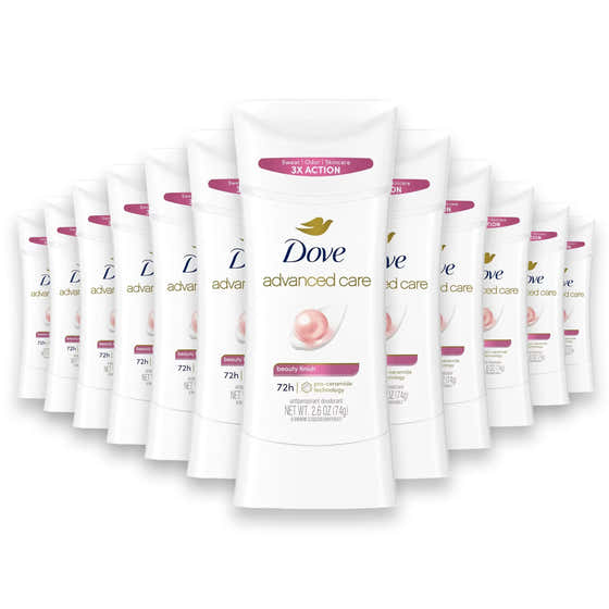 Dove -Advanced Care, 48h Antiperspirant Deodorant, Beauty Finish - 2.6 Oz - 12 Pack | Dove - Deodorant Wholesale