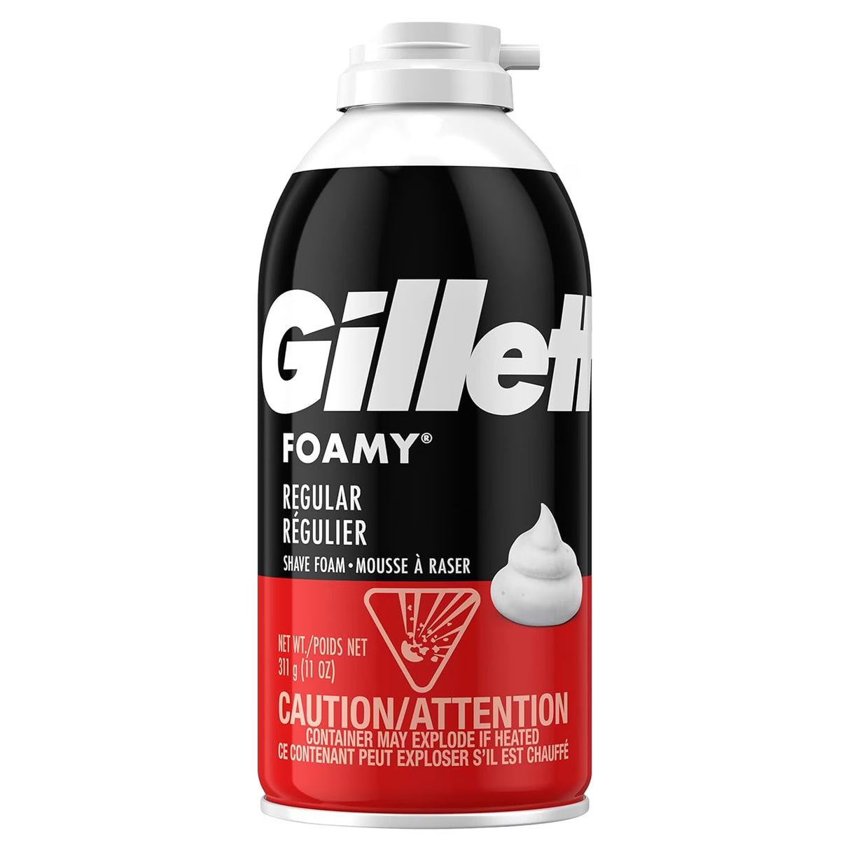 Gillette Foamy Shaving Cream, Regular, 11 oz - 12 Pack – Contarmarket