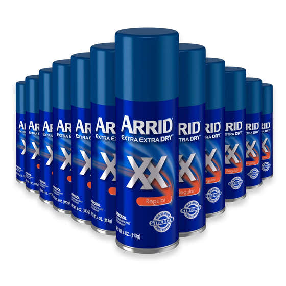 Arrid Extra Extra Dry Regular Aerosol Antiperspirant Deodorant, 4 oz - 12 Pack | Arrid - Deodorants &amp; Antiperspirants