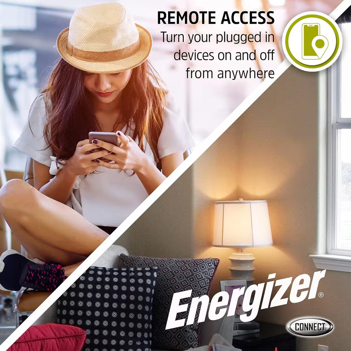 Energizer Connect Smart Wi-Fi Indoor Plug, 2 pk.
