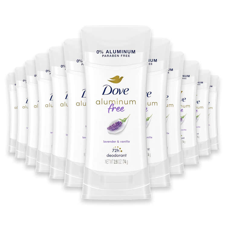 Dove 0% Aluminum Lavender &amp; Vanilla Deodorant - 2.6 oz - 12 Pack | Dove - Pre Order