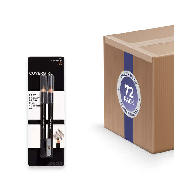 CoverGirl Easy Breezy Eyebrow Pencil #505 Midnight Brown - 72 Pack | Covergirl - Covergirl