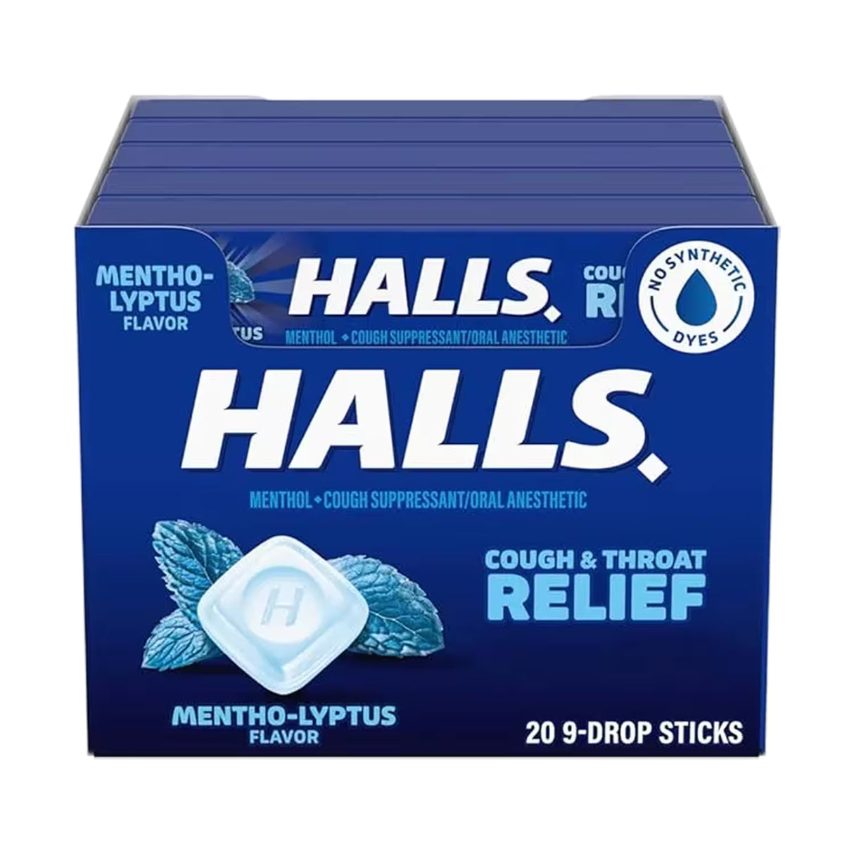 HALLS Relief Mentho-Lyptus Cough Drops Sticks – 9 Ct – 480 Pack
