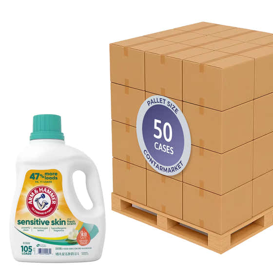 Arm &amp; Hammer Sensitive Skin Plus Liquid Laundry Detergent – 105 fl oz – 4 Pack - 50 cases pallet | Arm &amp; Hammer - ...