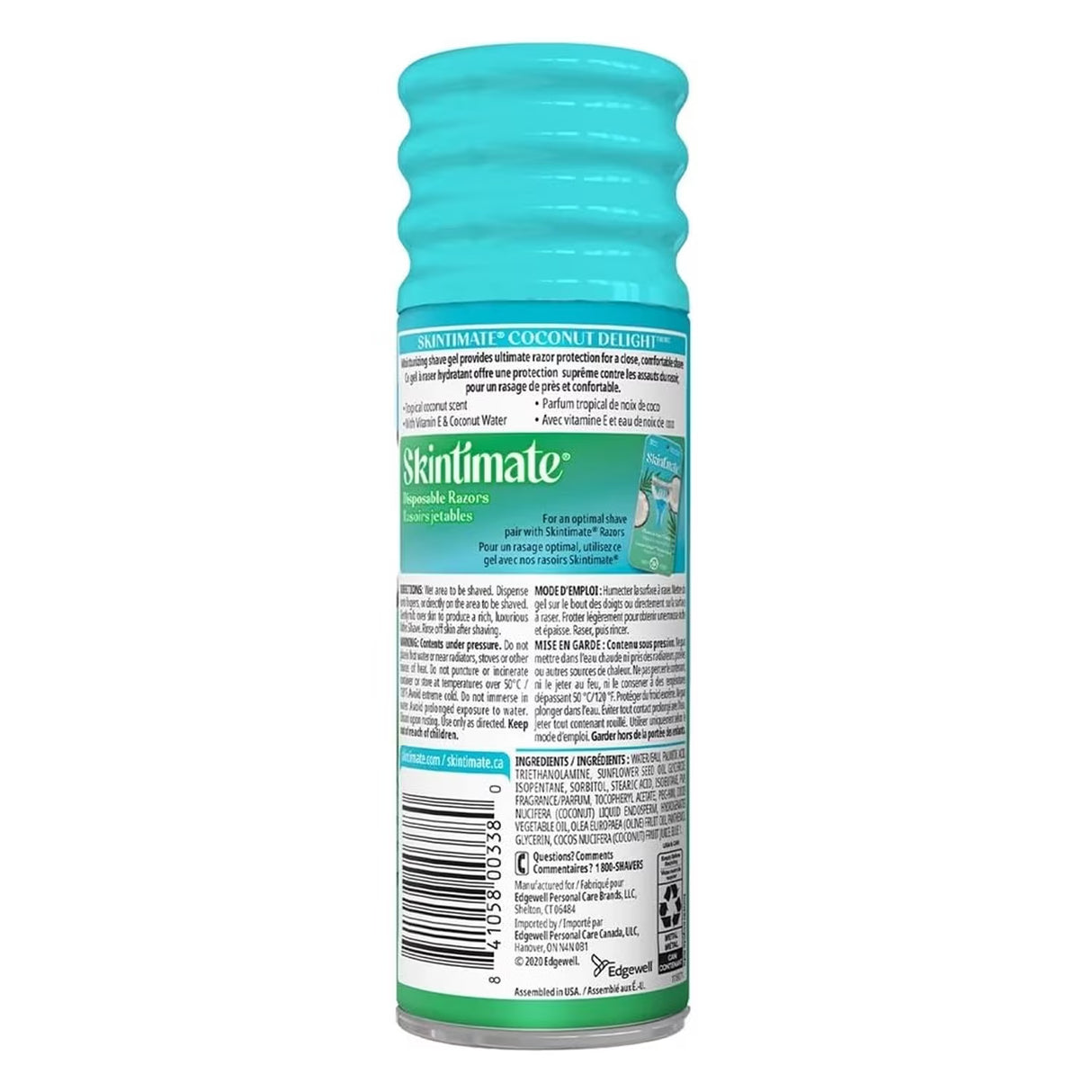 Skintimate Coconut Delight Moisturizing Shave Gel - 7 oz - 6 Pack