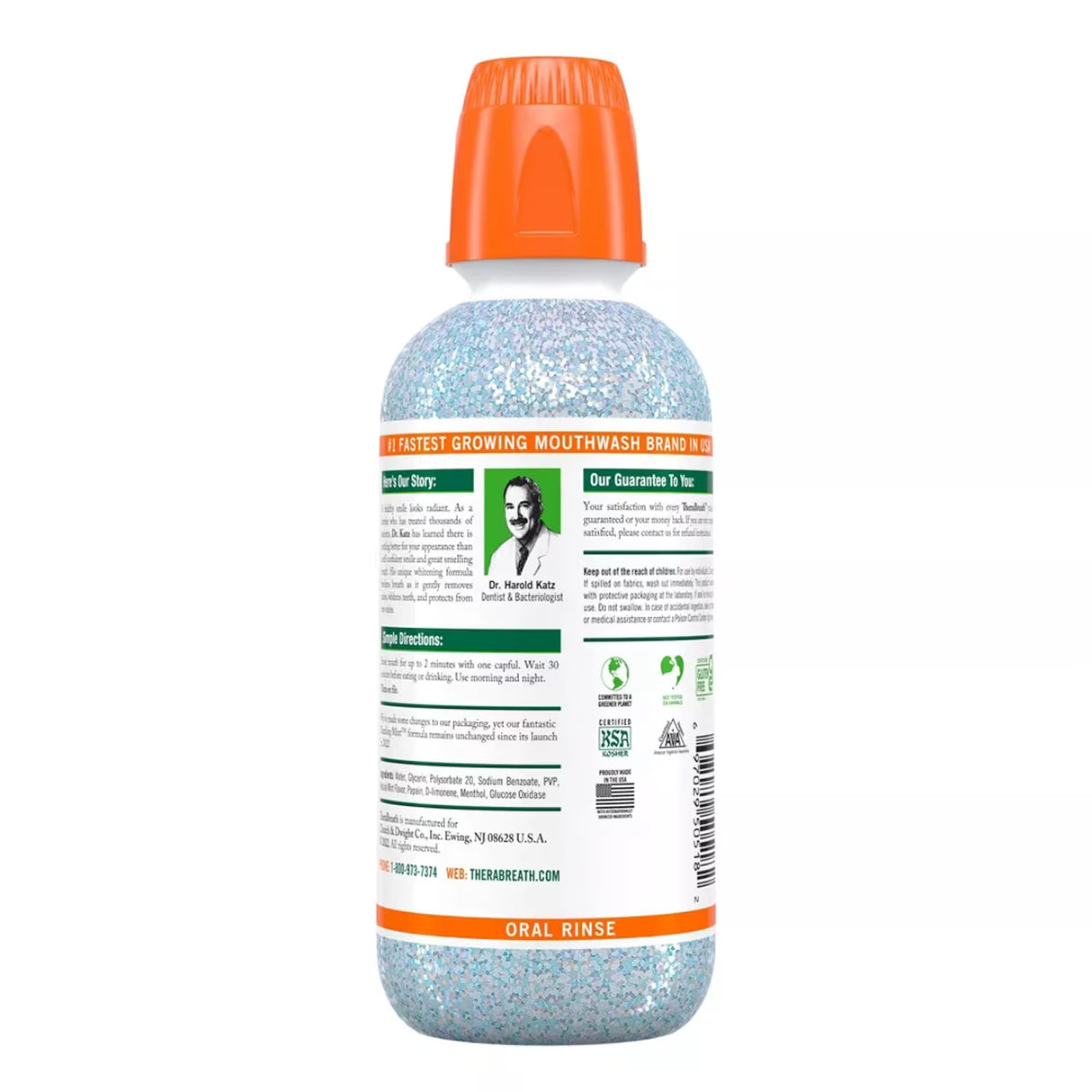 TheraBreath Whitening Oral Rinse – 16 oz – 12 Pack