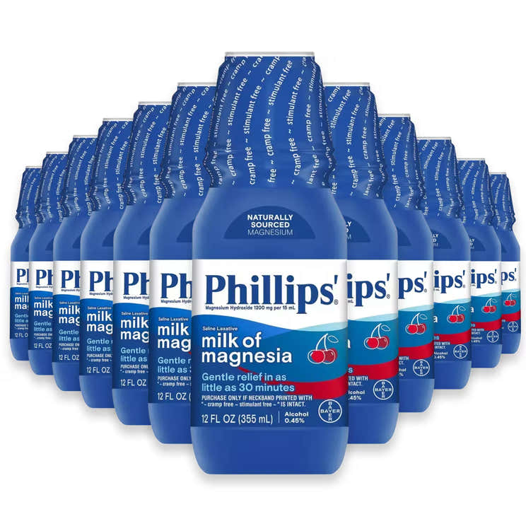 Phillips’ Milk of Magnesia Liquid Laxative Wild Cherry – 12 oz – 12 Pack | Philips - Pre Order