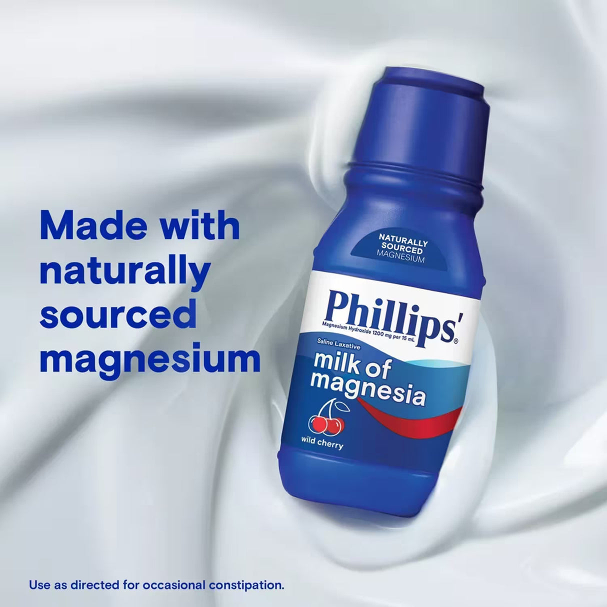 Phillips’ Milk of Magnesia Liquid Laxative Wild Cherry – 12 oz – 12 Pack